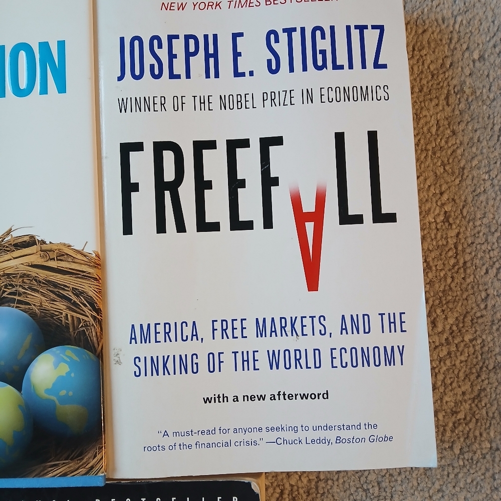 🤩2/$30 Freefall by Joseph E. Stiglitz Hardcover Book